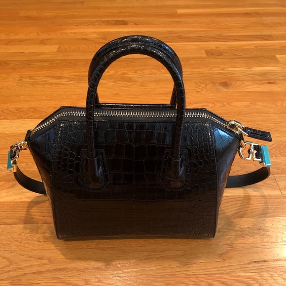 Givenchy Antigona Small Croc-Embossed Satchel Bag - Picture 7 of 11